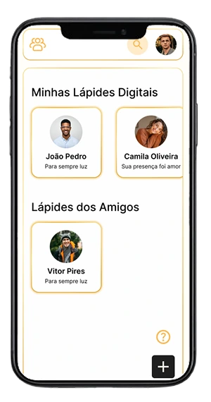 Visão mobile das homenagens